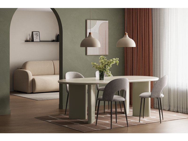 Обеденная группа Алмонт Glossy Beige