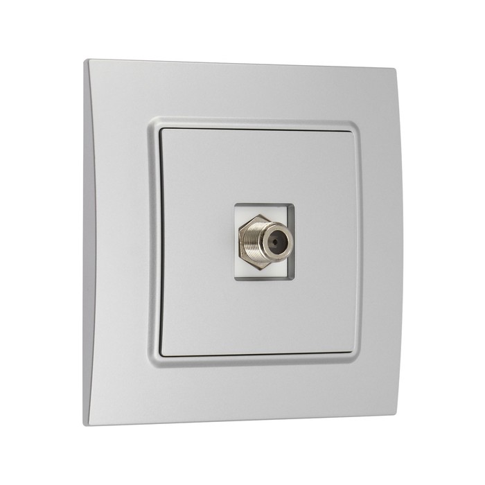 Розетка ТВ TOT Elegant, скрытая, одноместная, серебристая